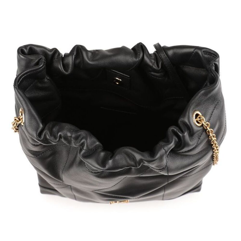 Quilted Drawstring Chain Shoulder Bag - Picture 7 of 8